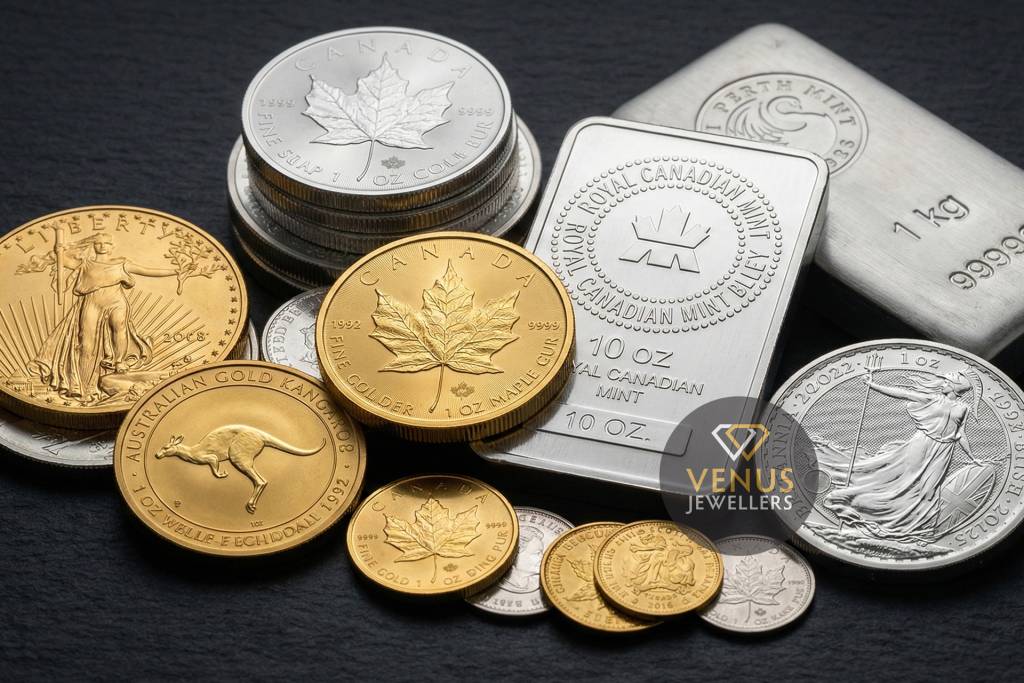 Gold and silver bullion buying and selling | Venus Jewellers Fort Erie