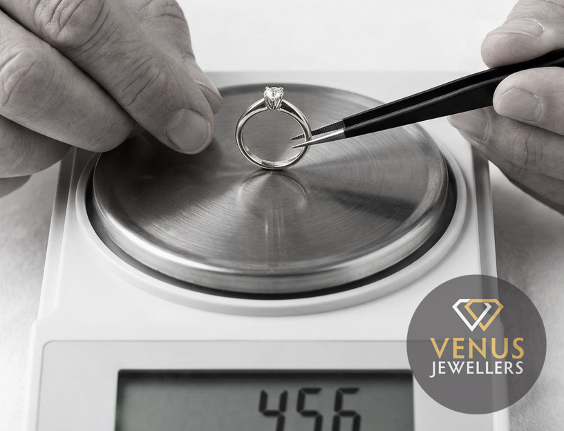 Each jewellery piece is carefully weighed | Venus Jewellers
