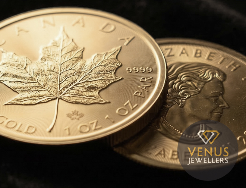 Gold and silver bullion buying and selling — Maple Leafs, Eagles and bars | Venus Jewellers Fort Erie